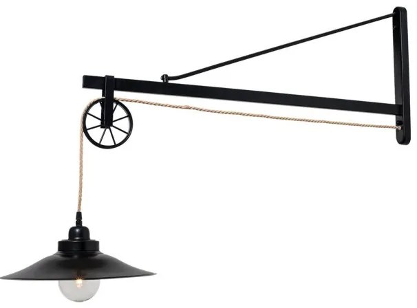 Απλίκα Φωτιστικό Τοίχου 1xE27 Τροχαλία Lionel Homelighting-77-2362-Σκουριασμένο 77-2362