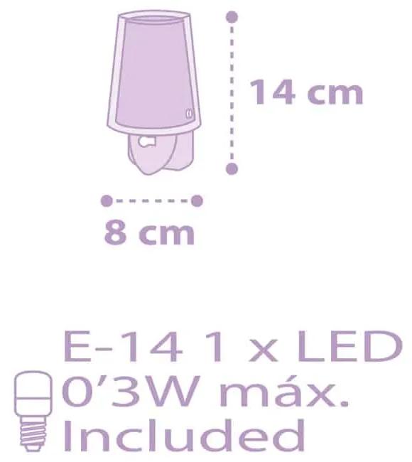 Stars Lilac παιδικό φωτιστικό νύκτας πρίζας LED (81215[L]) - 81215L