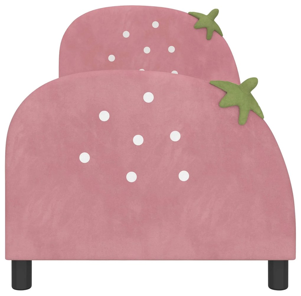 vidaXL Κρεβάτι Παιδικής Κρεβατοκάμαρας με Κεφαλάκι Ροζ 80 x 160 cm