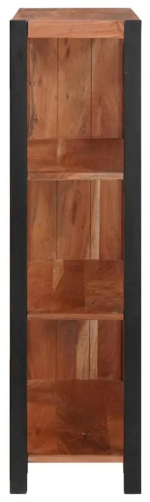 vidaXL Βιβλιοθήκη Καφέ, Μαύρο 80 x 30 x 110 εκ Στερεό Ξύλο Ακακίας