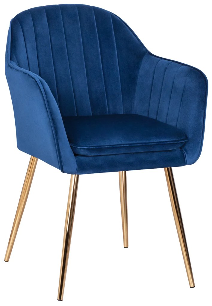 ΠΟΛΥΘΡΟΝΑΚΙ SAWYER ΒΕΛΟΥΔΟ ΜΠΛΕ ΜΕ ΧΡΥΣΑ ΠΟΔΙΑ HM8523.08 55Χ60Χ83Υ εκ.