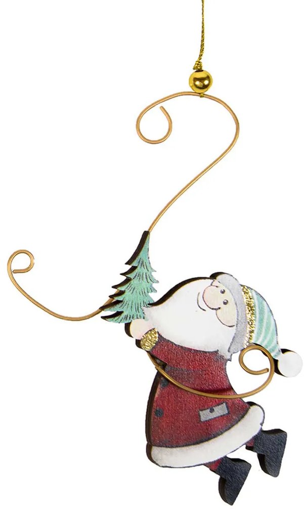 Χριστουγεννιάτικο Μεταλλικό Στολίδι Άγιος Βασίλης 236109c