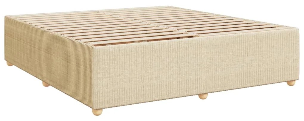 ΚΡΕΒΑΤΙ BOXSPRING ΜΕ ΣΤΡΩΜΑ ΚΡΕΜ 200X200 ΕΚ. ΥΦΑΣΜΑΤΙΝΟ 3289868