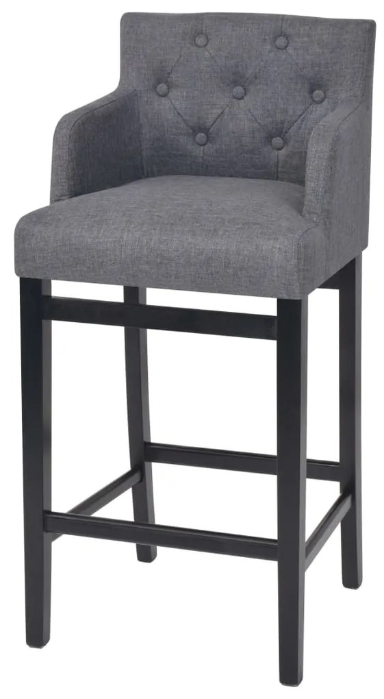 vidaXL Καρέκλες Μπαρ 2 τεμ. Σκούρο Γκρι Υφασμάτινες
