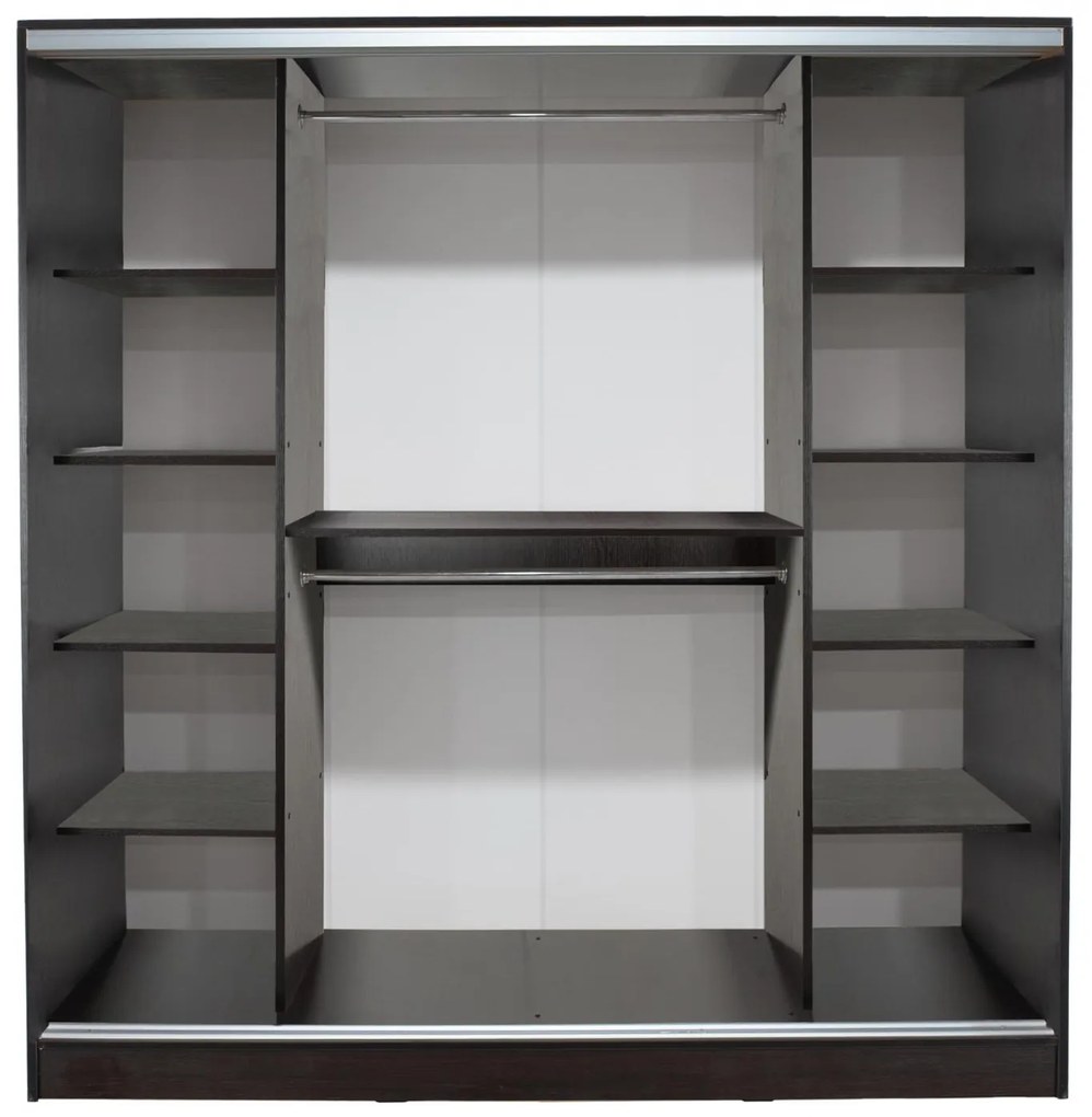 Ντουλάπα Συρόμενη ADLER Τρίφυλλη με Καθρέπτη Wenge 200x60x210Υ εκ. 200x60x210 εκ.