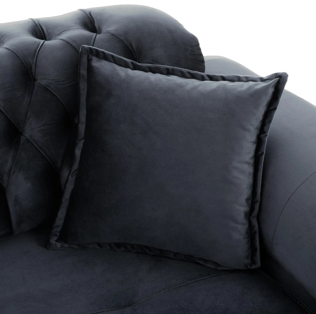 Καναπές - Κρεβάτι Bennington 3θέσιος Μαύρο 240x95x80 εκ. 240x95x80 εκ.