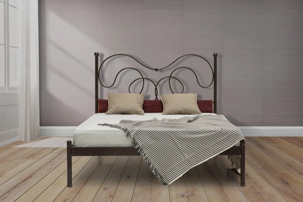 ΑΓΗΣ Μεταλλικό Κρεβάτι 160x200 Στρώμα  Με Επιλογές Χρωμάτων