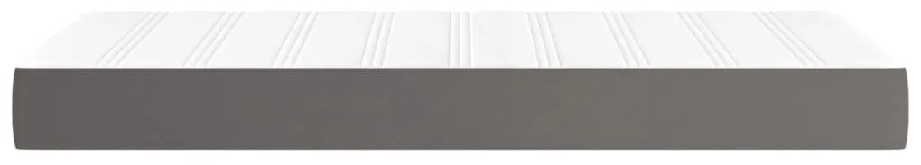 vidaXL Στρώμα με Pocket Springs Γκρι 100x200x20 εκ. Συνθετικό Δέρμα