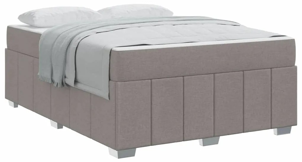 vidaXL Σκελετός Κρεβατιού Taupe 140 x 200 cm ύφασμα