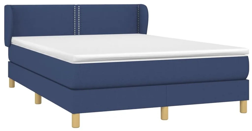 ΚΡΕΒΑΤΙ BOXSPRING ΜΕ ΣΤΡΩΜΑ ΜΠΛΕ 140X200 ΕΚ. ΥΦΑΣΜΑΤΙΝΟ 3126731