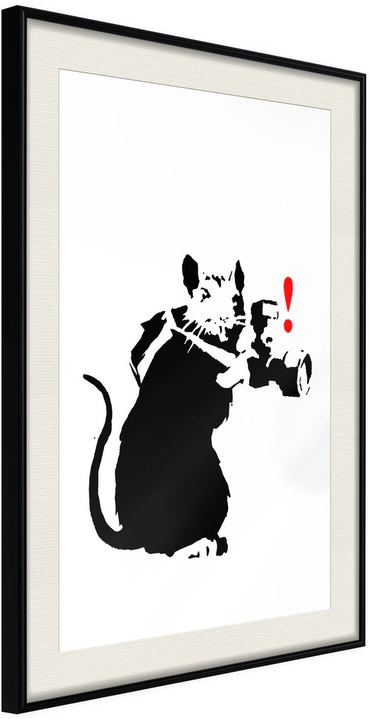 Αφίσα - Banksy: Rat Photographer - 30x45 - Μαύρο - Με πασπαρτού