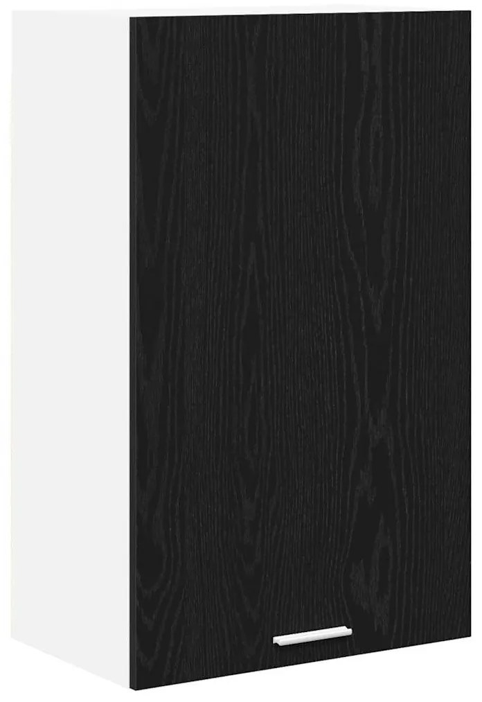 vidaXL Κρεμαστό ντουλάπι Μαύρος Δρυς και Λευκό 50 x 31 x 80 εκ.