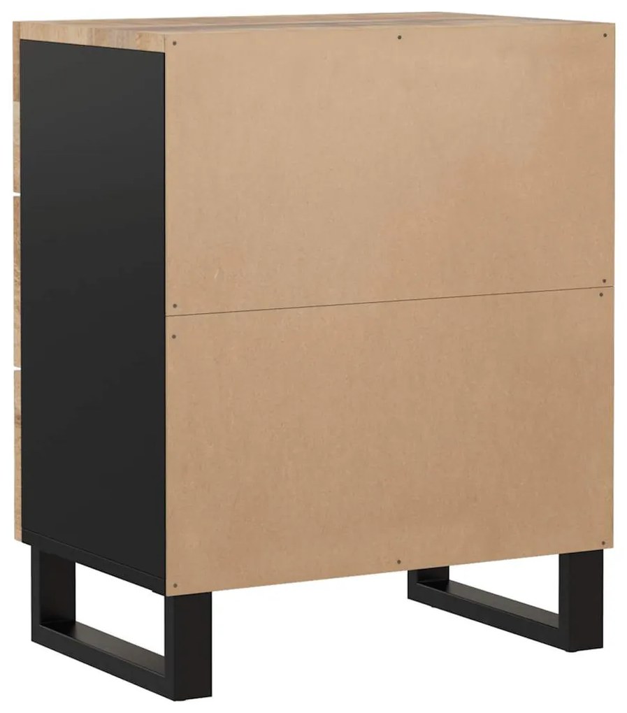 vidaXL Κομοδίνο 50x33x62 εκ. Μασίφ Ξύλο Μάνγκο &amp; Επεξεργασμένο Ξύλο