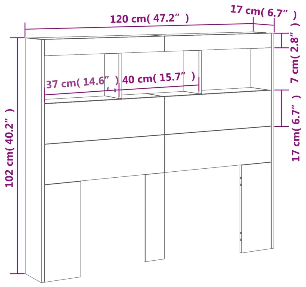 ΚΕΦΑΛΑΡΙ ΜΕ ΑΠΟΘΗΚΕΥΤΙΚΟ ΧΩΡΟ &amp; LED ΚΑΦΕ ΔΡΥΣ 120X17X102 ΕΚ. 839195