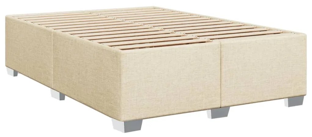 Κρεβάτι Boxspring με Στρώμα Κρεμ 140x200 εκ. Υφασμάτινο - Κρεμ