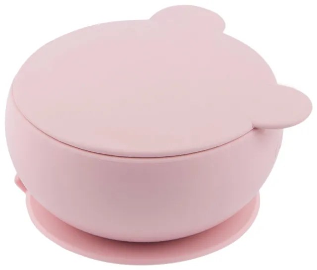 MinikOiOi Μπωλ Σιλικόνης με καπάκι Pink