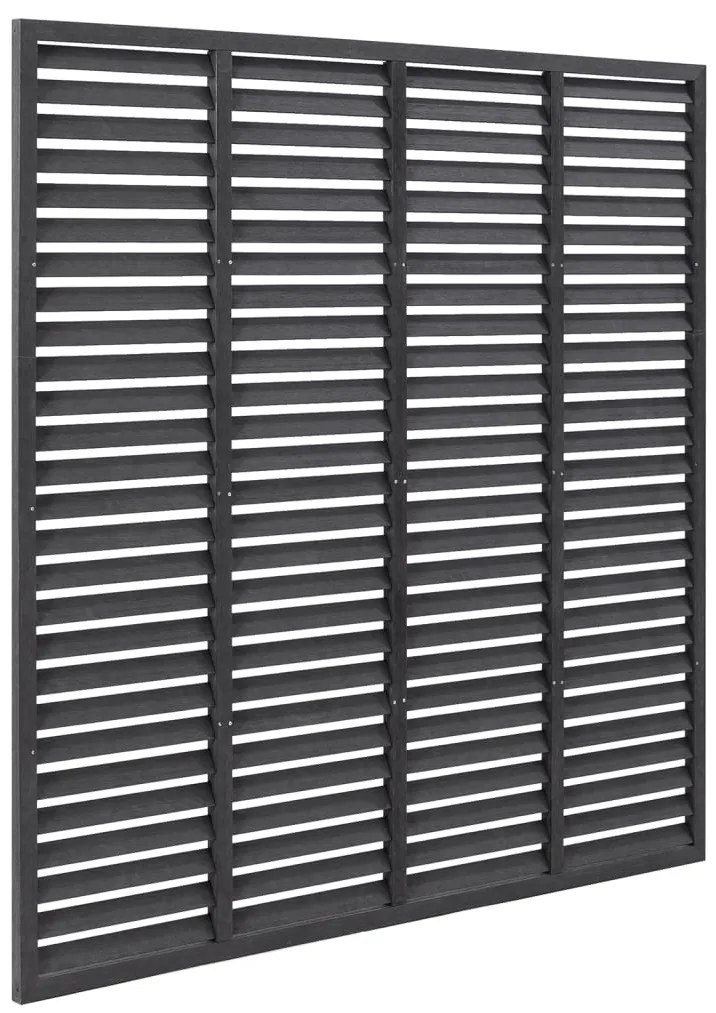 vidaXL Πάνελ Περίφραξης με Περσίδες Γκρι 180 x 180 εκ. από WPC