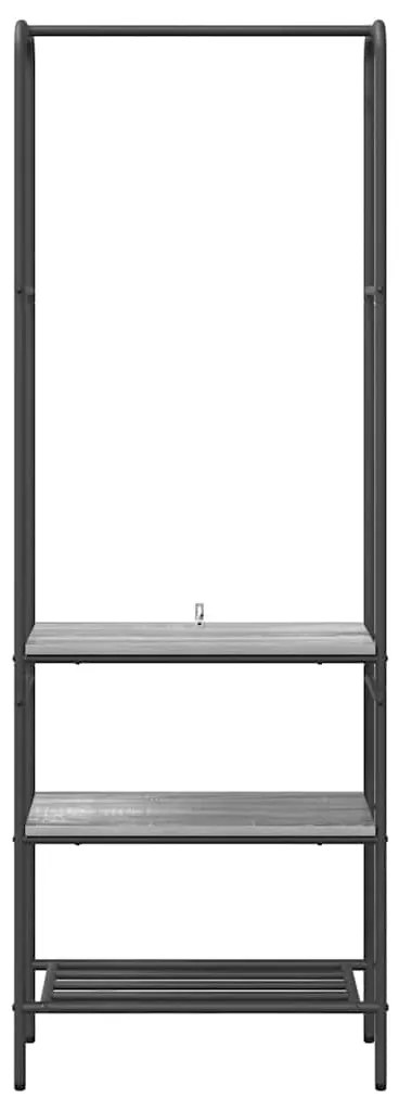 vidaXL Ράφι ρούχων με ράφια Άλλο Γκρι sonoma 60 x 30 x 171 εκ