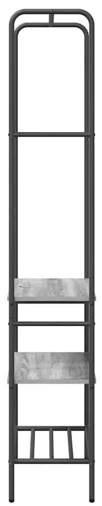 vidaXL Ράφι ρούχων με ράφια με ράφι Γκρι sonoma 60 x 30 x 171 εκ