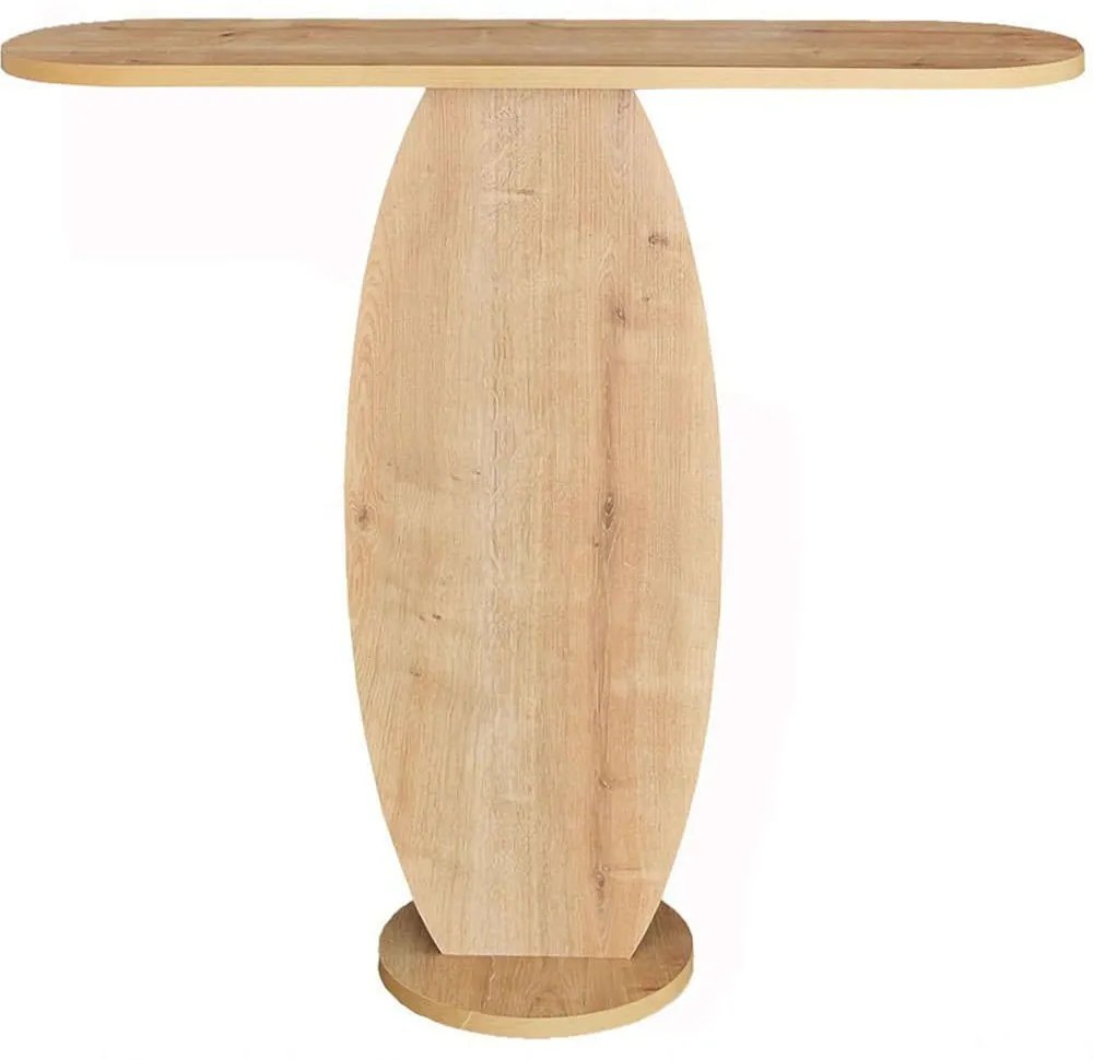 Κονσόλα Ellittica 552NOS2496 100x30x81cm Oak Μοριοσανίδα, Μελαμίνη