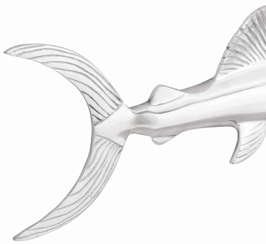 vidaXL Γλυπτική Ασημί 91 x 8 x 26 εκ Αλουμίνιο