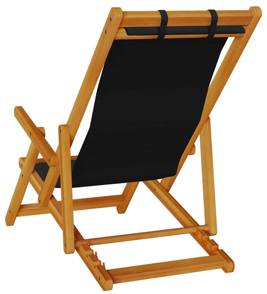 vidaXL Καρέκλα Παραλίας με μαξιλάρι 2 pcs Καφέ 61.5 x 123 x 82cm