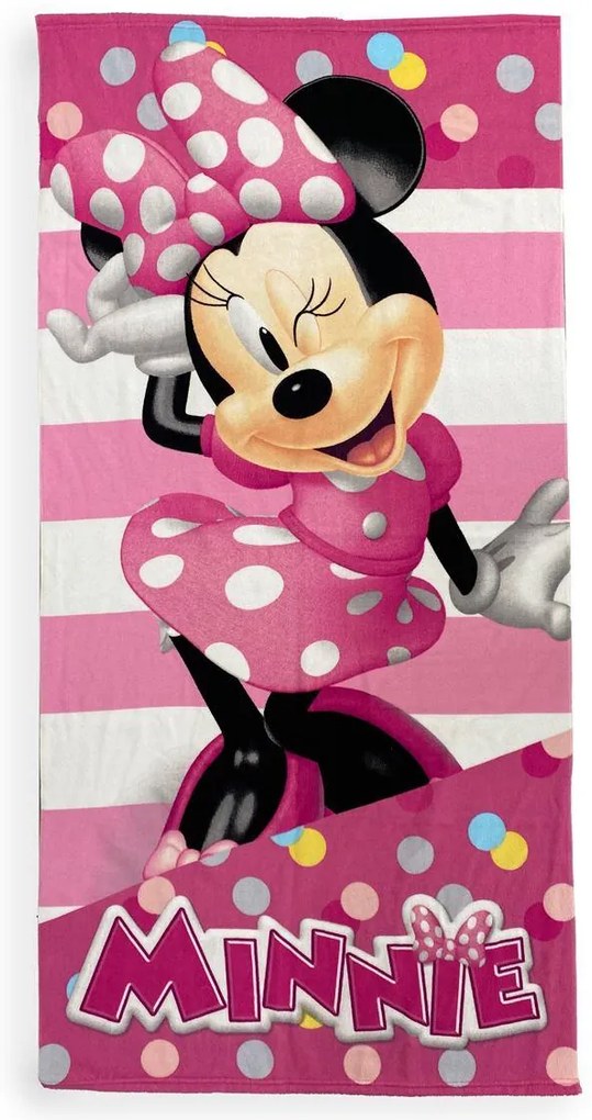 Πετσέτα Θαλάσσης Quick Dry Disney Home Minnie 26 70X140 Pink 100% Microfiber - Disney Home
