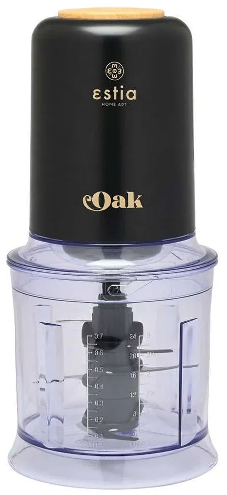 Πολυκόπτης Oak 06-19020 13x13x28cm 700ml 400W Oak-Black Estia Ατσάλι,Πλαστικό