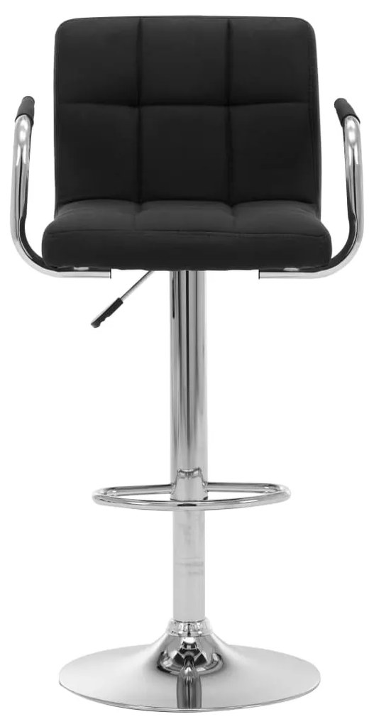 vidaXL Καρέκλες Μπαρ 2 τεμ. Μαύρες Υφασμάτινες