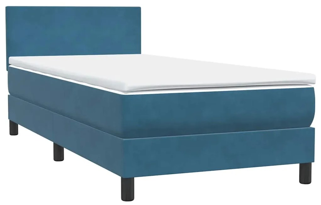 ΚΡΕΒΑΤΙ BOXSPRING ΜΕ ΣΤΡΩΜΑ ΣΚΟΥΡΟ ΜΠΛΕ 100X210 ΕΚ. ΒΕΛΟΥΔΙΝΟ 3316681