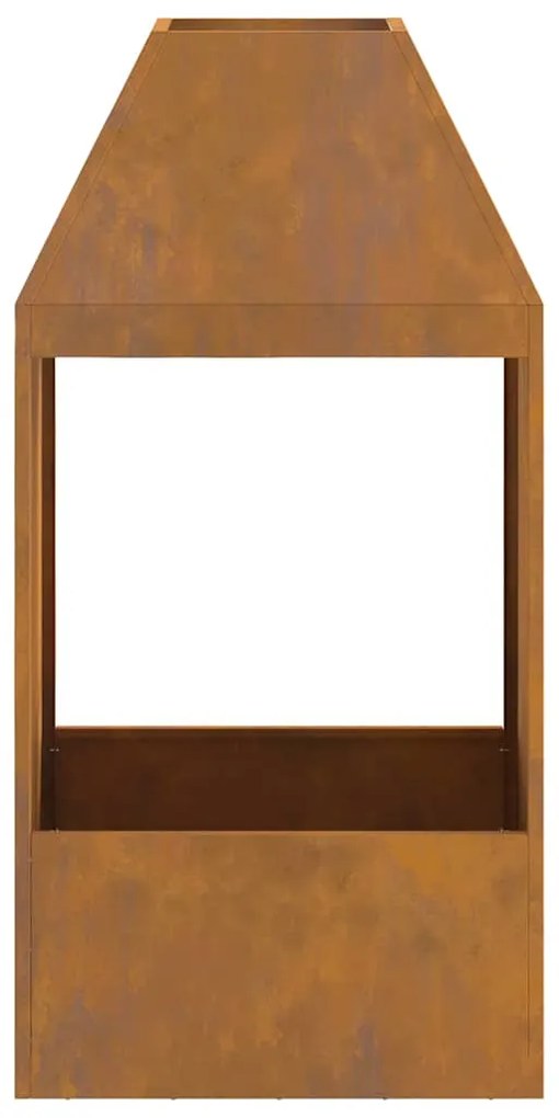vidaXL Φωτιά Καφέ 50 x 50 x 100 cm Ατσάλι σκληρυθέν στον αέρα