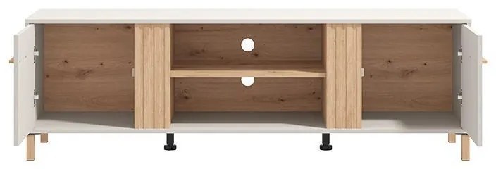 Έπιπλο Τηλεόρασης Belfort 3K2V Cashmere - Artisan Oak 164x40x52 εκ. 164x40x52 εκ.