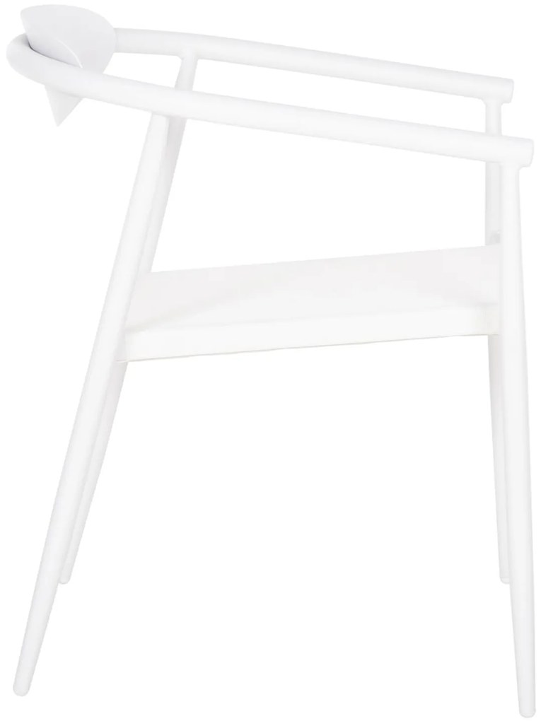 Καρέκλα - Πολυθρόνα SERLY C6052.01 Λευκή Αλουμινίου με Λευκό Textiline 56x61x74,5Yεκ 56x61x74.5 εκ.