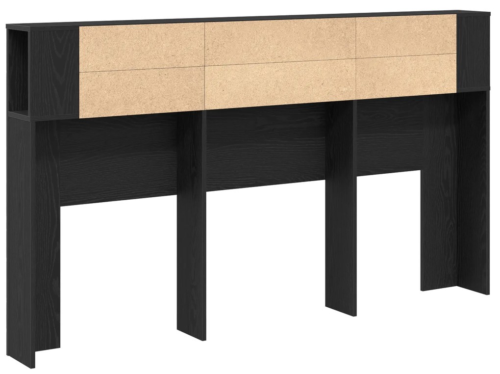 vidaXL Κεφαλάρι Ντουλάπα σε Μαύρη Δρυ - 180x18.5x102.5 εκ.