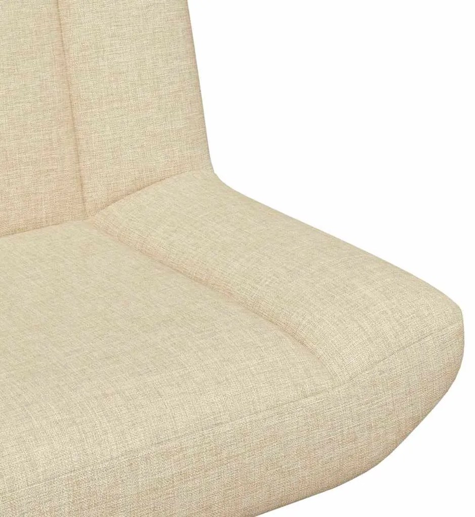 vidaXL Περιστρεφόμενη καρέκλα Κρεμ 63 x 75 x 76 εκ ύφασμα