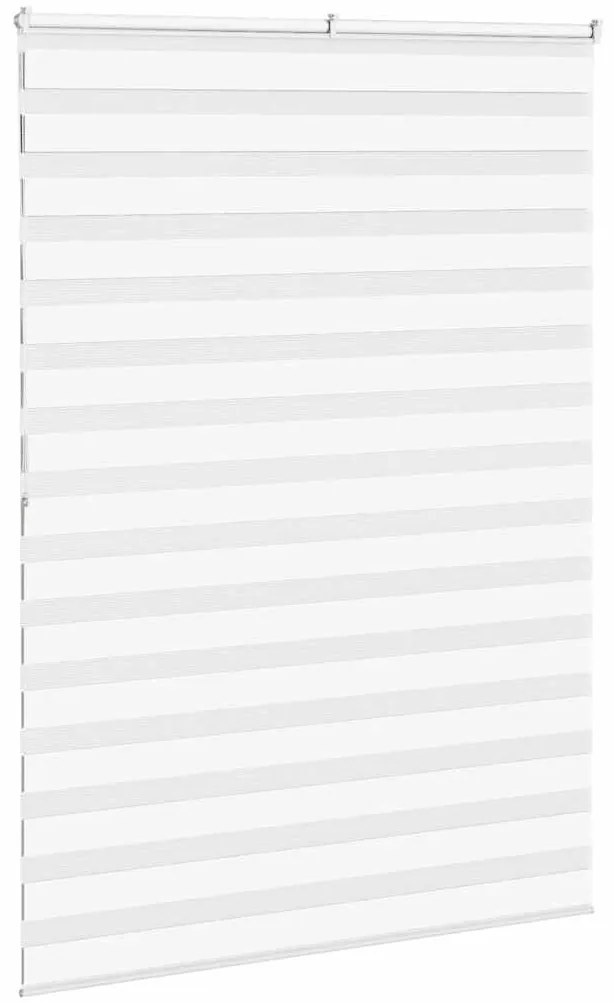 vidaXL Ζέβρα τυφλή Λευκό Πλάτος υφάσματος 155,9 εκ. Πολυεστέρας