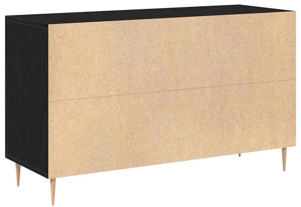 vidaXL Πλαϊνό γραφείο Μαύρη δρυς 100 x 36 x 60 εκ. Επεξεργασμένο ξύλο