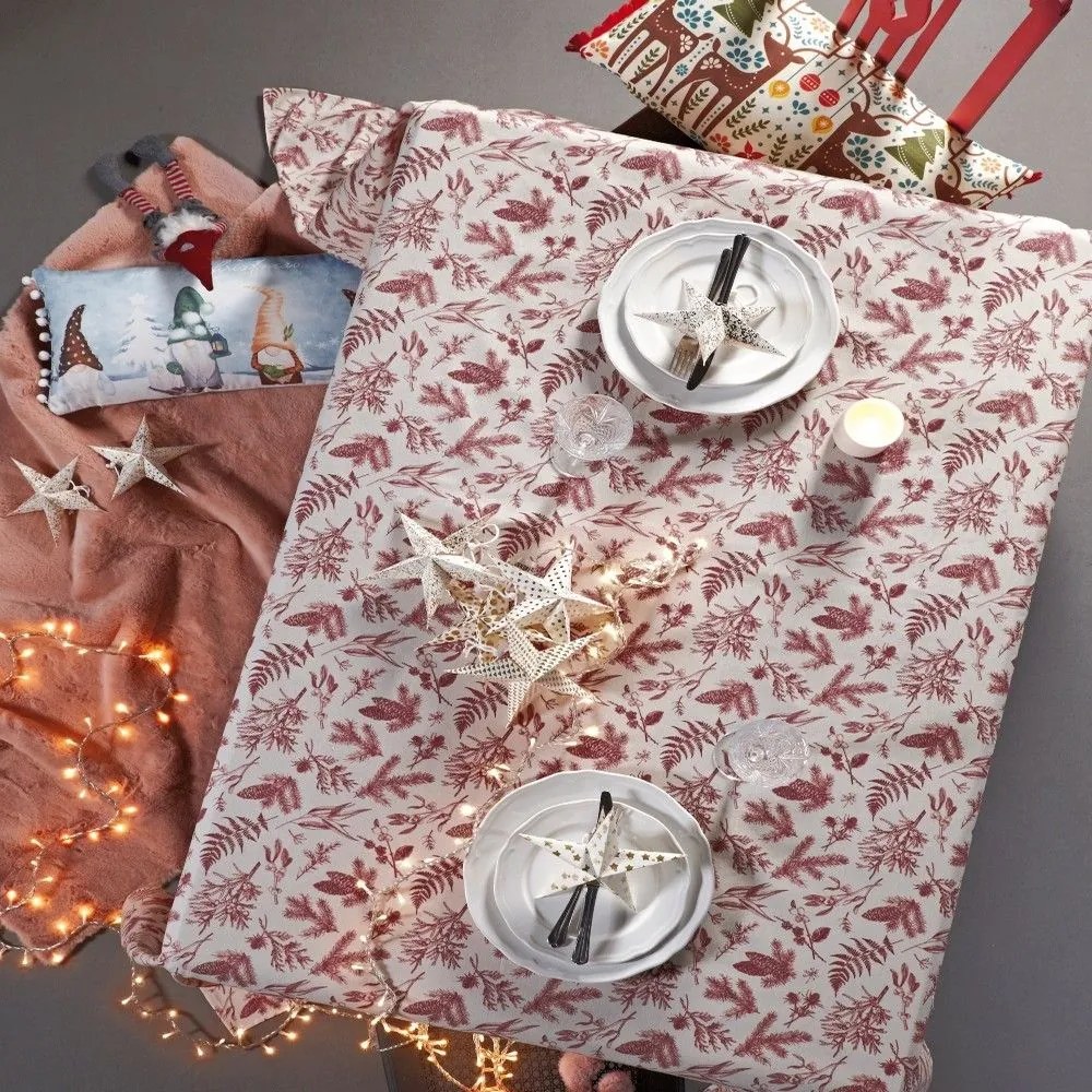 Τραπεζομάντηλο Snow 2205 Terra Kentia 135X180cm 135x180cm Cotton-Polyester