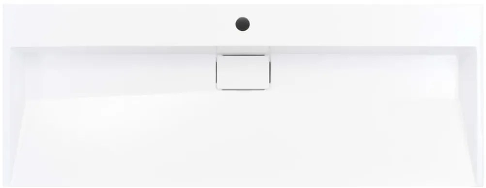 vidaXL Νιπτήρας Λευκός 120x46x11 εκ. Συνθετικός από Τεχνητό Μάρμαρο