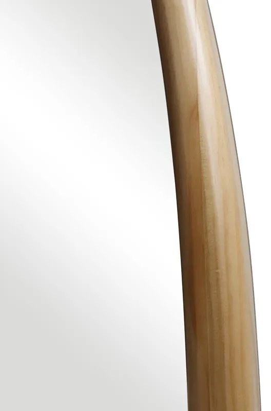 Καθρέπτης Τοίχου Marly Οβάλ Mdf σε Φυσικό 50.5x4x127εκ. 50.5x4x127 εκ.
