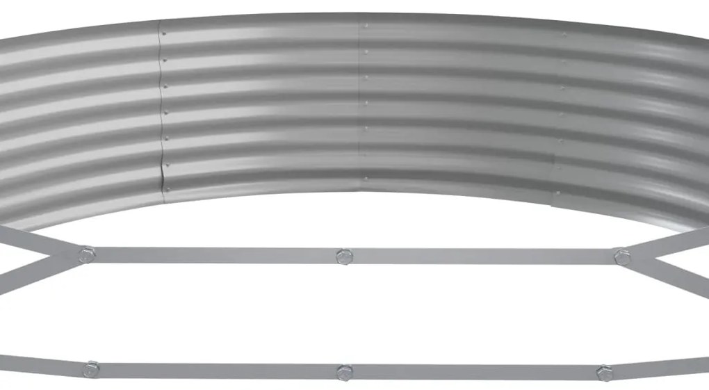 vidaXL Ζαρντινιέρα Ασημί 450x140x36 εκ. Γαλβανισμένος χάλυβας