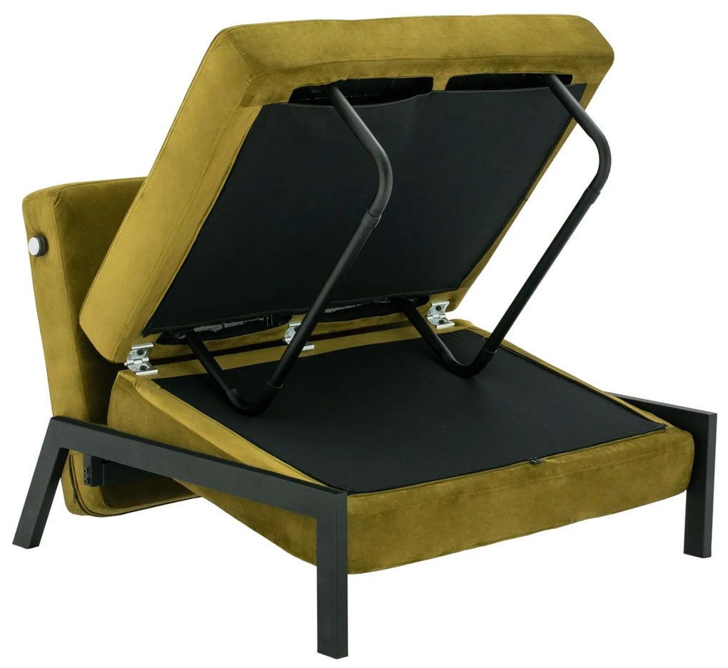 Πολυθρόνα - Κρεβάτι CONSTANCE C3078.13 Βελούδο Λαδί 95x92x66Υ εκ. 95x92x66 εκ.