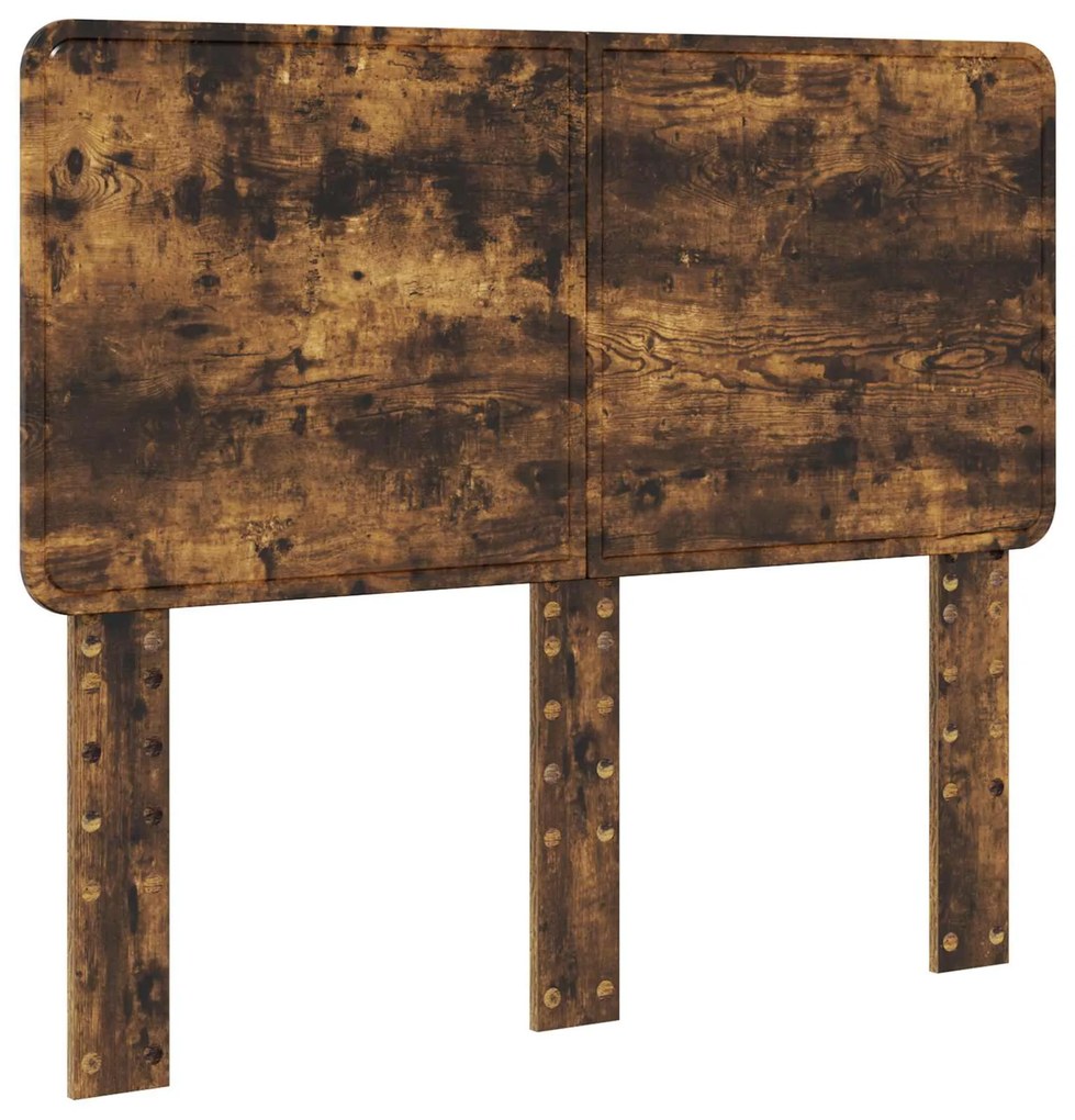 vidaXL Σκελετός Κρεβατιού με κεφαλάρι Καπνιστό Δρύς 120 x 190 cm