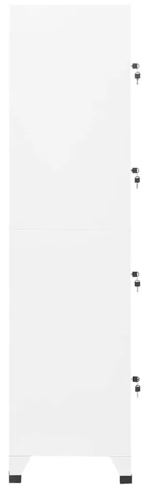 vidaXL Φοριαμός Λευκός 38 x 45 x 180 εκ. Ατσάλινος