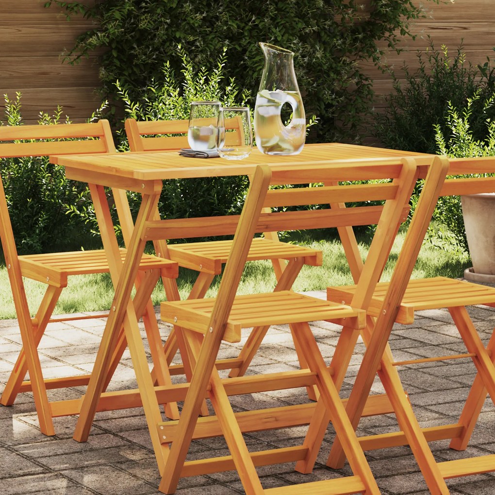 vidaXL Πτυσσόμενο Τραπέζι Κήπου Ορθογώνιο 100x55x75 εκ. Μασίφ Ξύλου Ακακίας
