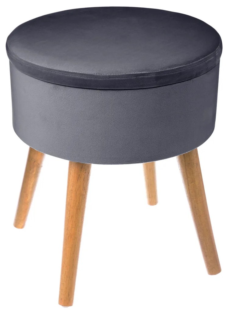 Σκαμπό Με Αποθηκευτικό Χώρο (Φ37x43.5) A-S Tess Grey 140331C