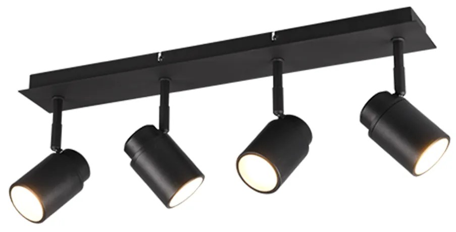 Angelo Σποτ με 4 Φώτα και Ντουί GU10 σε Μαύρο Χρώμα Trio Lighting 880400432