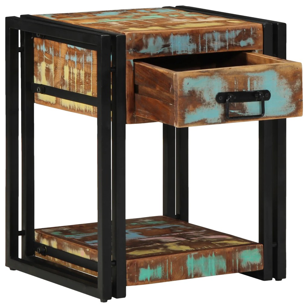 vidaXL Κομοδίνο 40x40x50 εκ. Μασίφ ανακυκλωμένο ξύλο