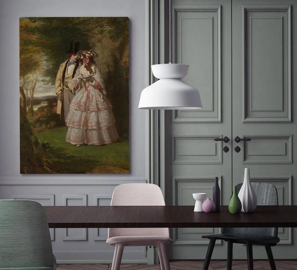 Πίνακας σε καμβά με γυναίκα και άντρα KNV790 30cm x 40cm