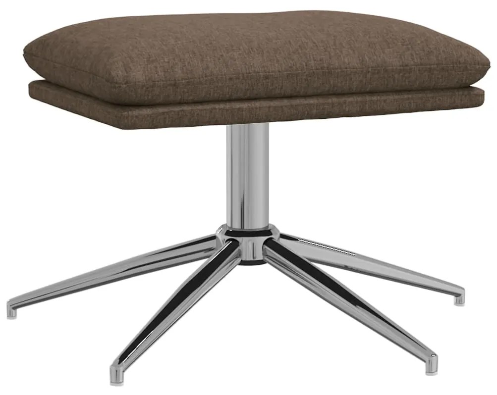 vidaXL Υποπόδιο Taupe 60x60x35 εκ. Υφασμάτινο